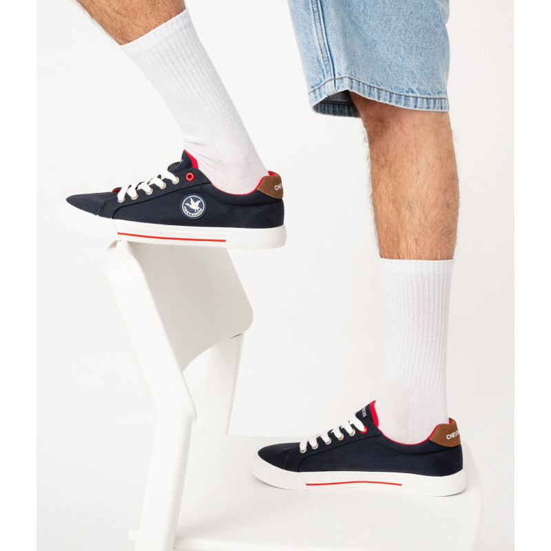 Baskets homme en toile unie avec semelle épaisse - Chevignon Baskets homme en toile unie avec semelle épaisse - Chevignon