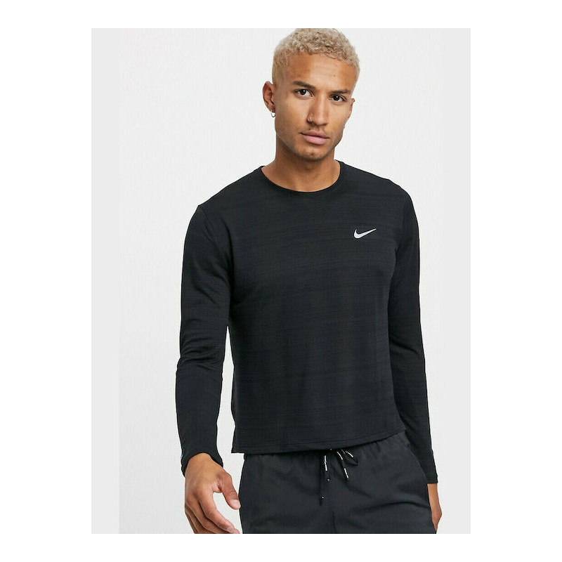T-Shirt De Compression Homme Nike Df Miler Top Ls T-Shirt De Compression Homme Nike Df Miler Top Ls