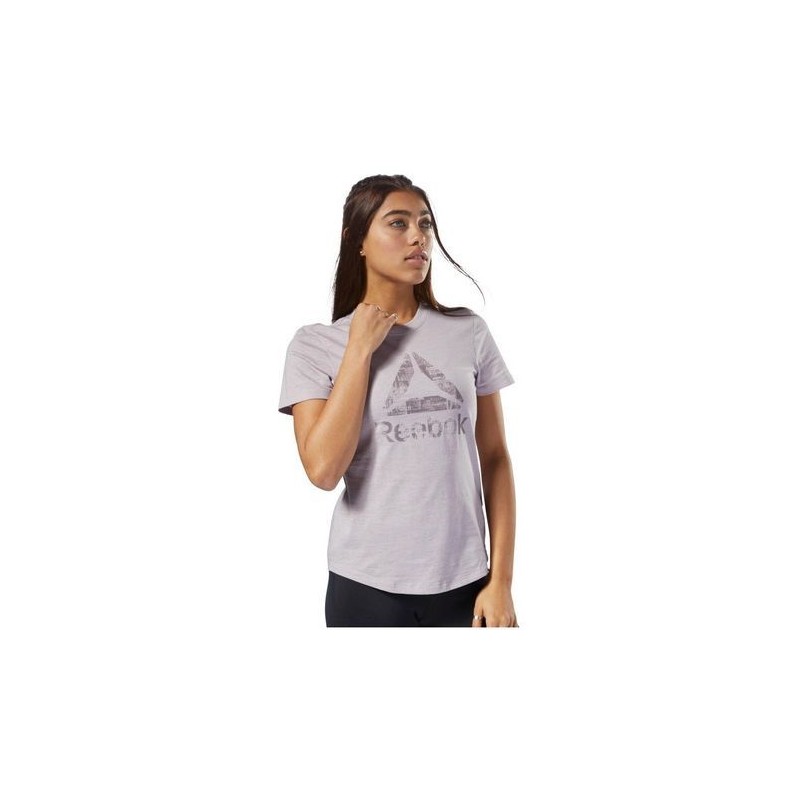 T-Shirt Manches Courtes Femme Reebok El Marble Logo Tee